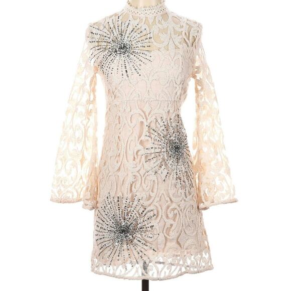 Free People North Star New Years NYE Size 2 Sequin Dress - Picture 3 of 6